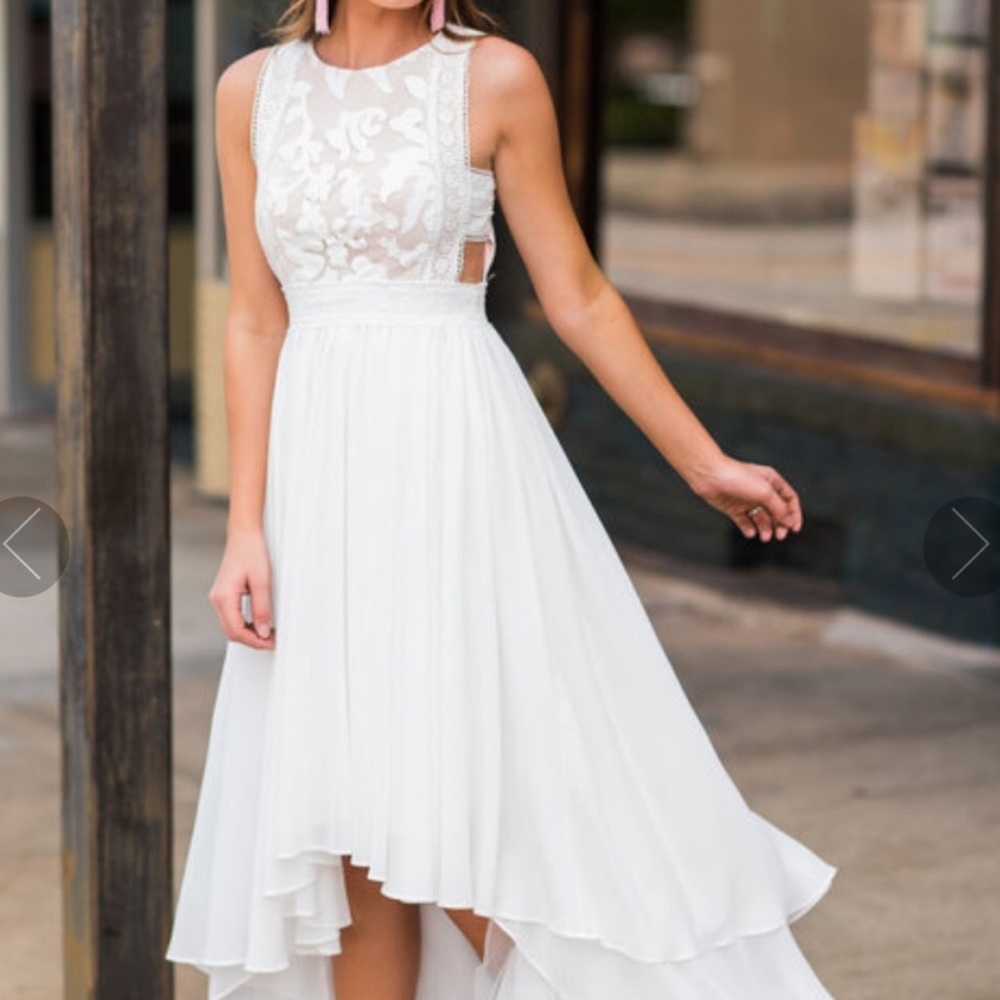 White lace dress